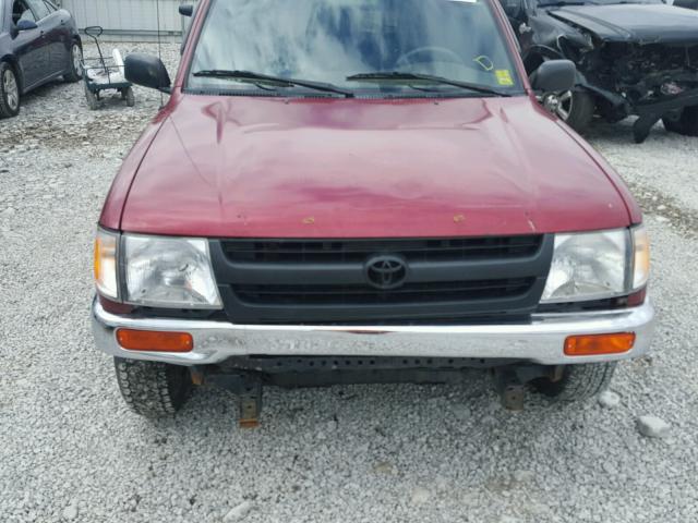 4TAVL52N8WZ152448 - 1998 TOYOTA TACOMA XTR MAROON photo 9