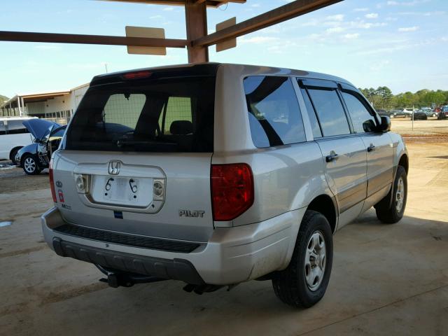 2HKYF18173H552879 - 2003 HONDA PILOT LX SILVER photo 4