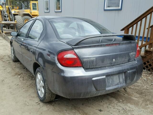 1B3ES56C94D505601 - 2004 DODGE NEON SXT GRAY photo 3