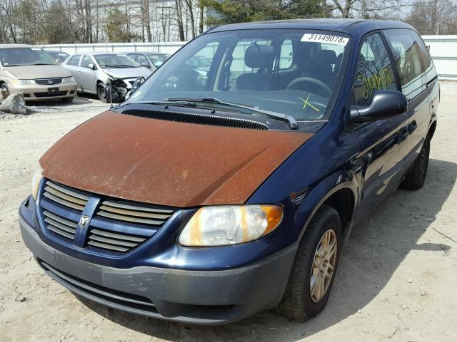 1D4GP25BX6B705467 - 2006 DODGE CARAVAN SE BLUE photo 2