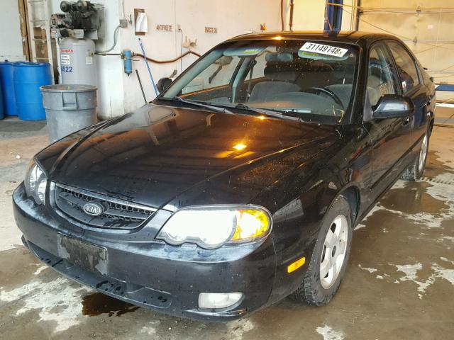 KNAFB161145139702 - 2004 KIA SPECTRA GS BLACK photo 2