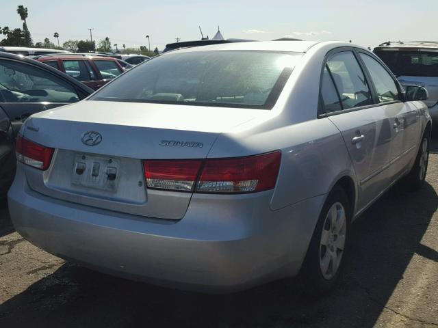 5NPET46C27H223899 - 2007 HYUNDAI SONATA GLS SILVER photo 4