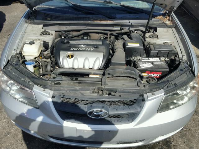 5NPET46C27H223899 - 2007 HYUNDAI SONATA GLS SILVER photo 7