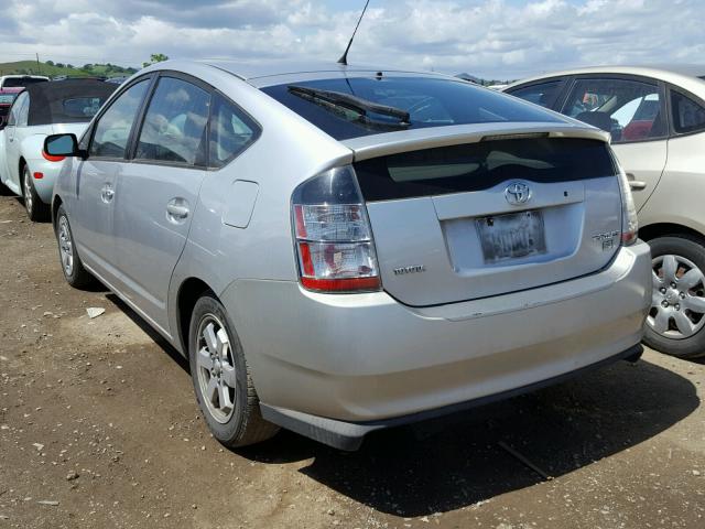 JTDKB20UX57006789 - 2005 TOYOTA PRIUS SILVER photo 3