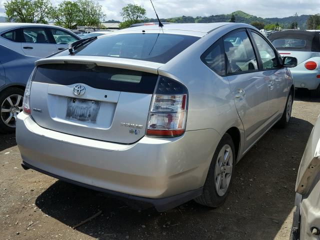 JTDKB20UX57006789 - 2005 TOYOTA PRIUS SILVER photo 4