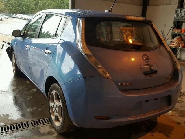 JN1AZ0CP9BT005141 - 2011 NISSAN LEAF SV BLUE photo 3