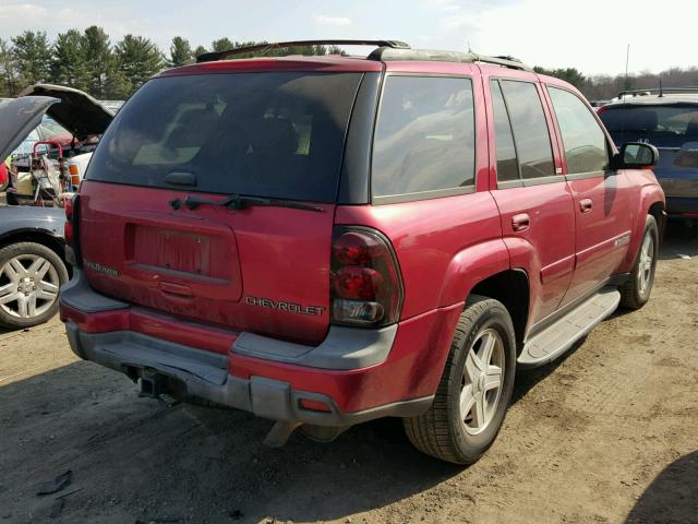 1GNDT13S232117431 - 2003 CHEVROLET TRAILBLAZE MAROON photo 4