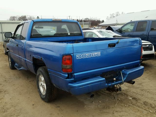 1B7HC13Y61J206078 - 2001 DODGE RAM 1500 BLUE photo 3