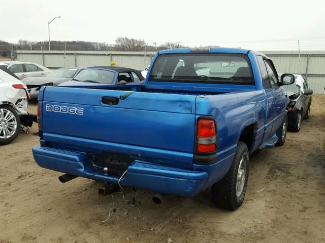 1B7HC13Y61J206078 - 2001 DODGE RAM 1500 BLUE photo 4