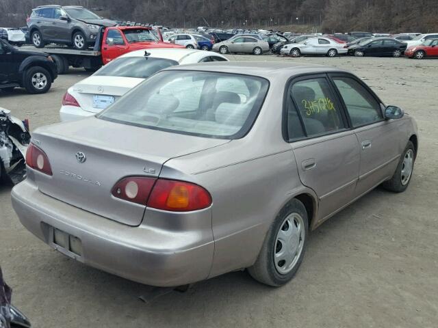 1NXBR12E71Z429493 - 2001 TOYOTA COROLLA CE BEIGE photo 4