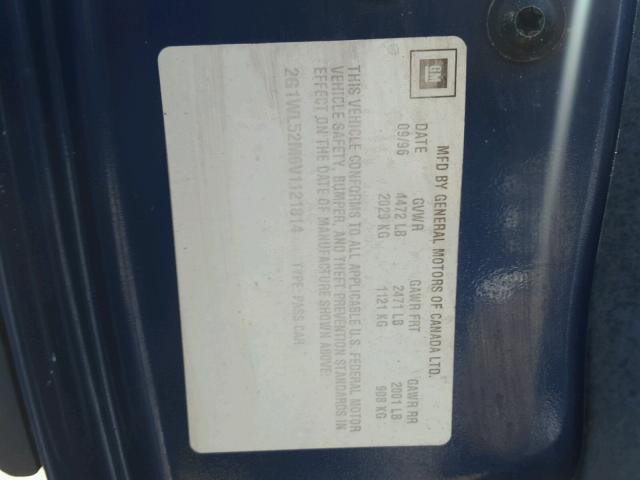 2G1WL52M6V1121814 - 1997 CHEVROLET LUMINA BAS ლურჯი ფოტო 10