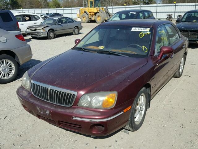 KMHFU45E82A181271 - 2002 HYUNDAI XG 350 MAROON photo 2