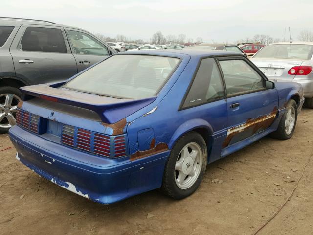1FABP42E9KF220912 - 1989 FORD MUSTANG GT BLUE photo 4