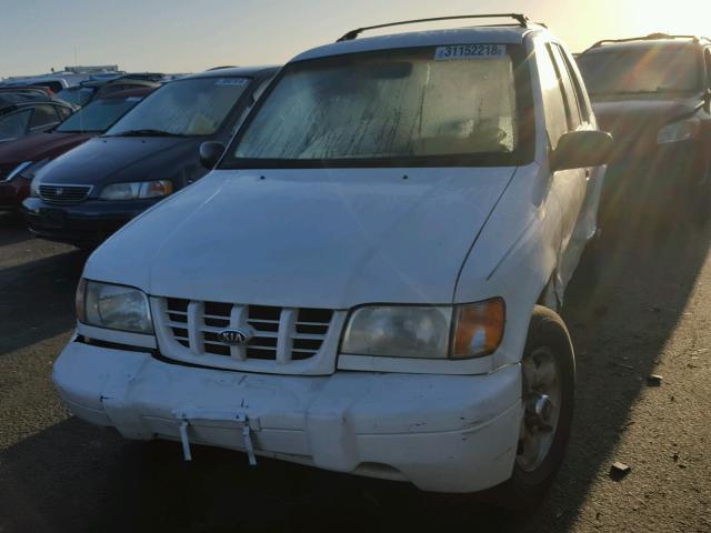 KNDJA723915017871 - 2001 KIA SPORTAGE WHITE photo 2