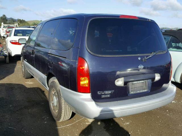 4N2XN11T8YD842388 - 2000 NISSAN QUEST SE BLUE photo 3