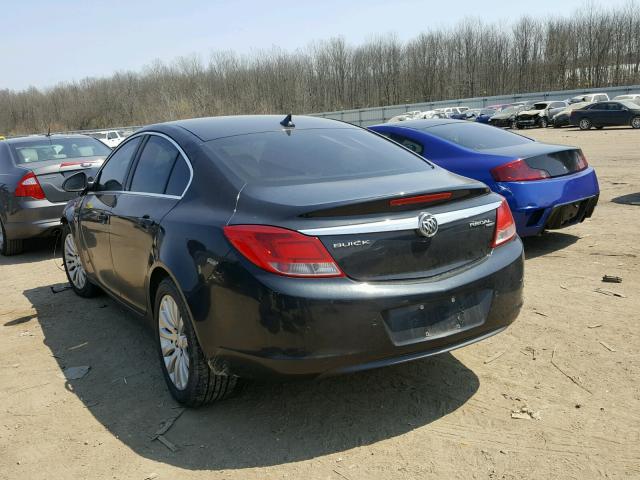 W04GS5EC8B1033151 - 2011 BUICK REGAL CXL BLACK photo 3