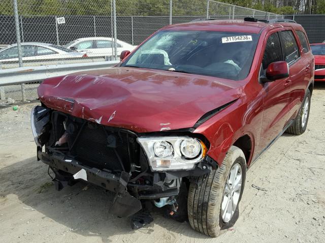 1C4RDJAG8DC584603 - 2013 DODGE DURANGO SX RED photo 2