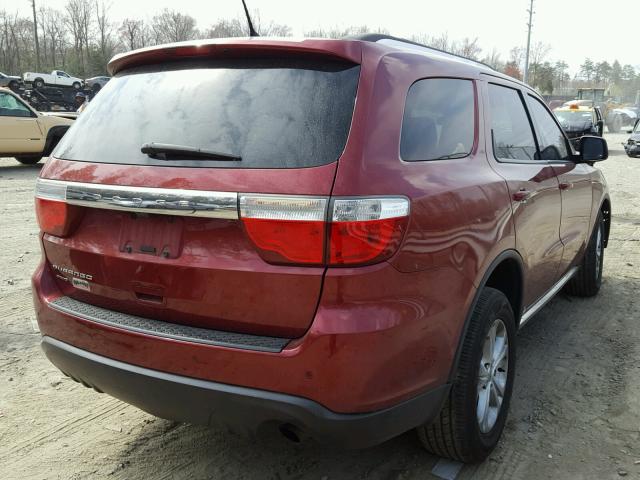 1C4RDJAG8DC584603 - 2013 DODGE DURANGO SX RED photo 4