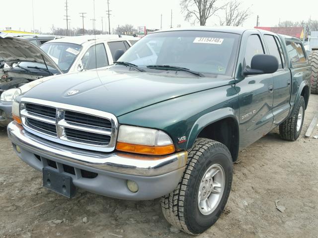 1B7GG2AN5YS711905 - 2000 DODGE DAKOTA QUA GREEN photo 2