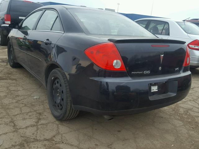 1G2ZG58N674278277 - 2007 PONTIAC G6 BASE BLACK photo 3