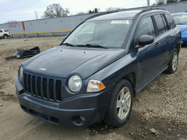 1J8FF47W87D197537 - 2007 JEEP COMPASS BLUE photo 2