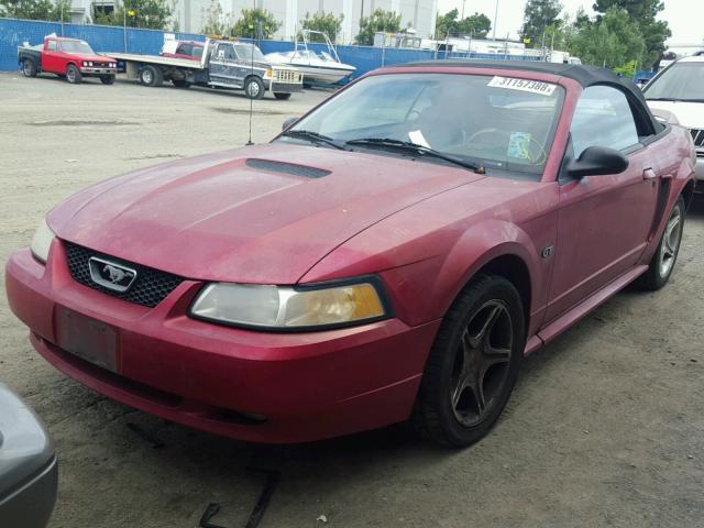 1FAFP45X7YF270537 - 2000 FORD MUSTANG GT RED photo 2
