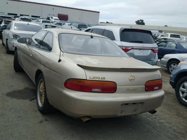 JT8UZ30C8N0005505 - 1992 LEXUS SC 400 TAN photo 3