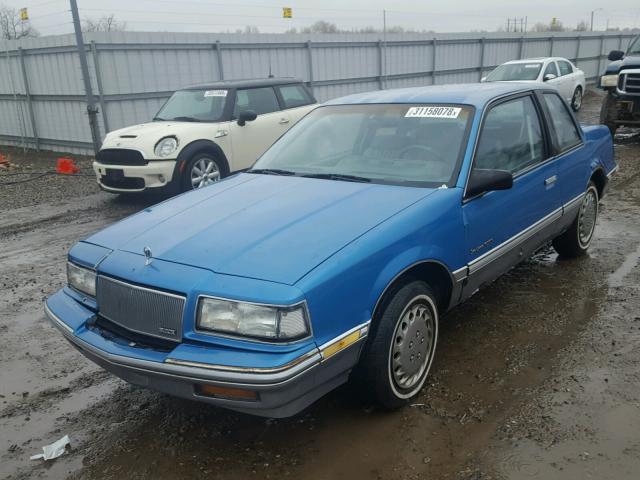 1G4NJ14U3LM008172 - 1990 BUICK SKYLARK CU BLUE photo 2