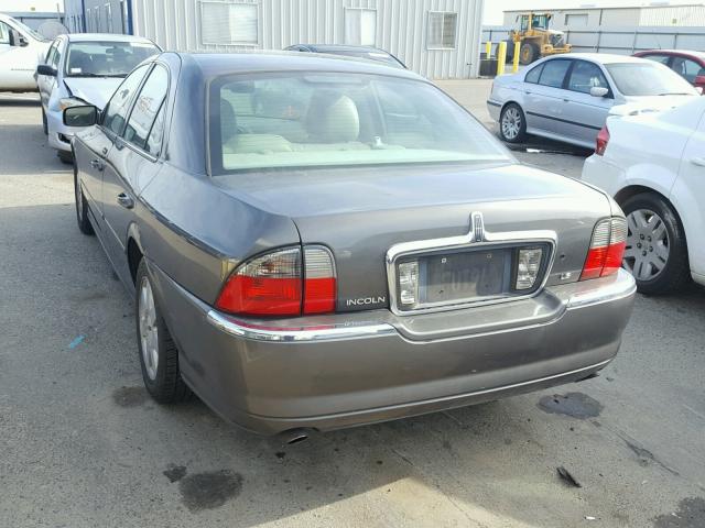 1LNHM86S74Y613279 - 2004 LINCOLN LS CHARCOAL photo 3