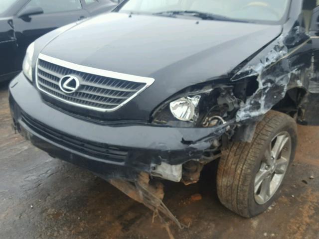 JTJGW31U172001878 - 2007 LEXUS RX 400H BLACK photo 9