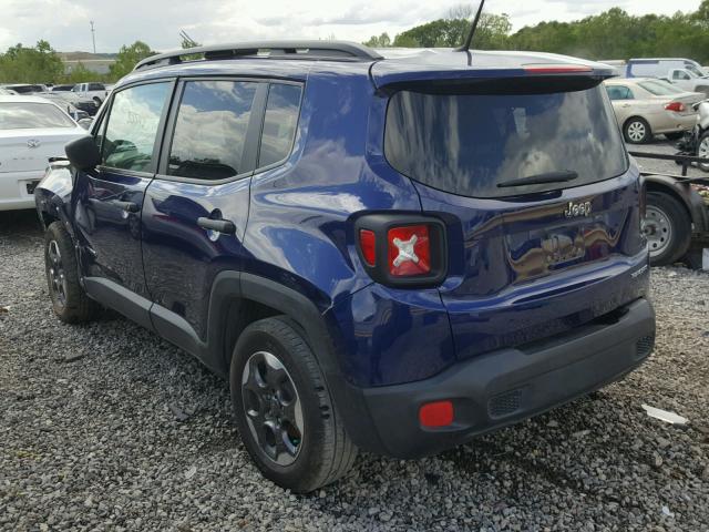 ZACCJAAB5HPF79377 - 2017 JEEP RENEGADE S PURPLE photo 3