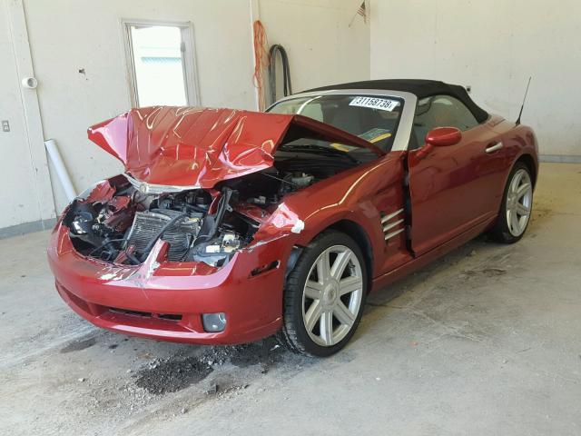 1C3AN65L25X044368 - 2005 CHRYSLER CROSSFIRE BURGUNDY photo 2