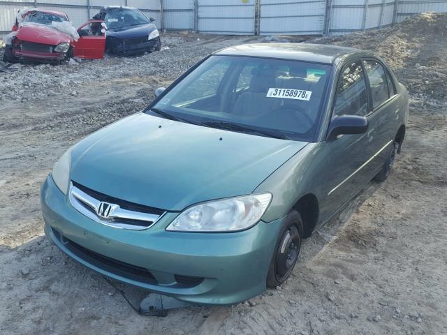 2HGES16504H514328 - 2004 HONDA CIVIC GREEN photo 2