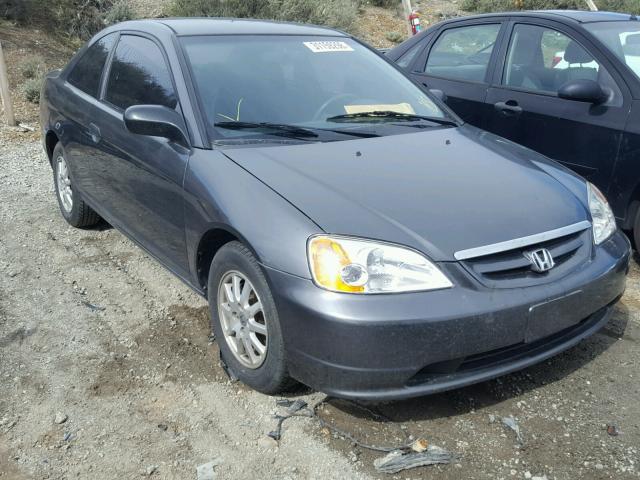 1HGEM22701L095905 - 2001 HONDA CIVIC HX GRAY photo 1