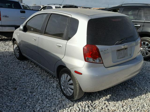 KL1TD66658B256271 - 2008 CHEVROLET AVEO BASE GRAY photo 3