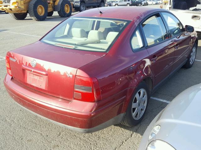 WVWMD63B4XE221152 - 1999 VOLKSWAGEN PASSAT GLS RED photo 4