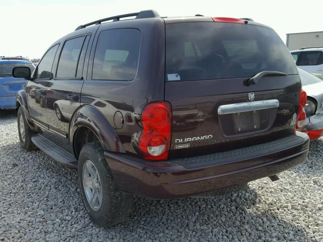 1D4HD58D24F190546 - 2004 DODGE DURANGO LI PURPLE photo 3