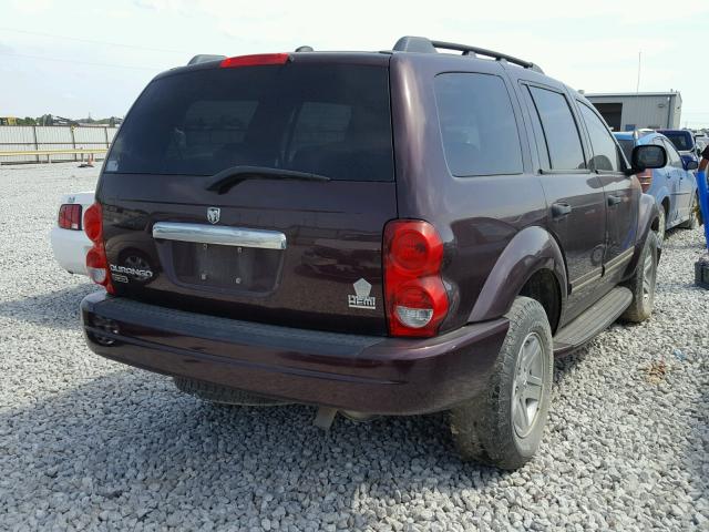 1D4HD58D24F190546 - 2004 DODGE DURANGO LI PURPLE photo 4