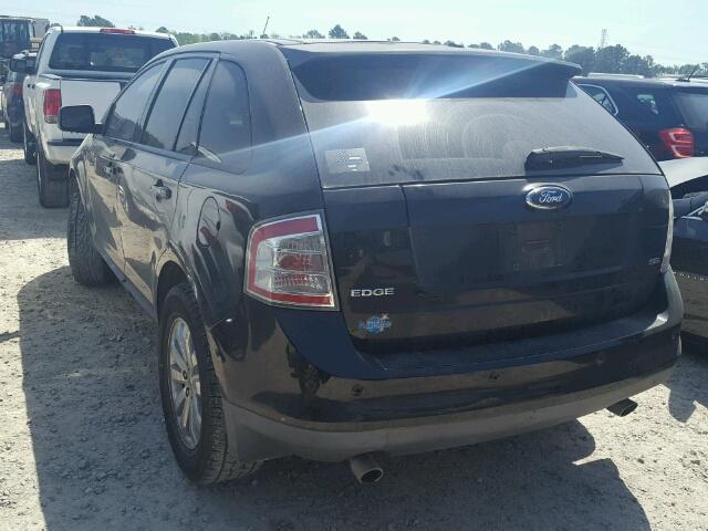 2FMDK39C67BA88874 - 2007 FORD EDGE SEL P BLACK photo 3