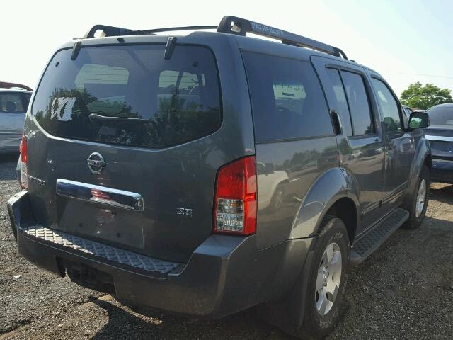 5N1AR18W77C621801 - 2007 NISSAN PATHFINDER GRAY photo 4