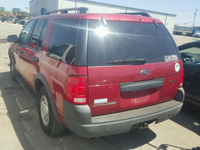 1FMZU72K63ZA31249 - 2003 FORD EXPLORER X RED photo 3