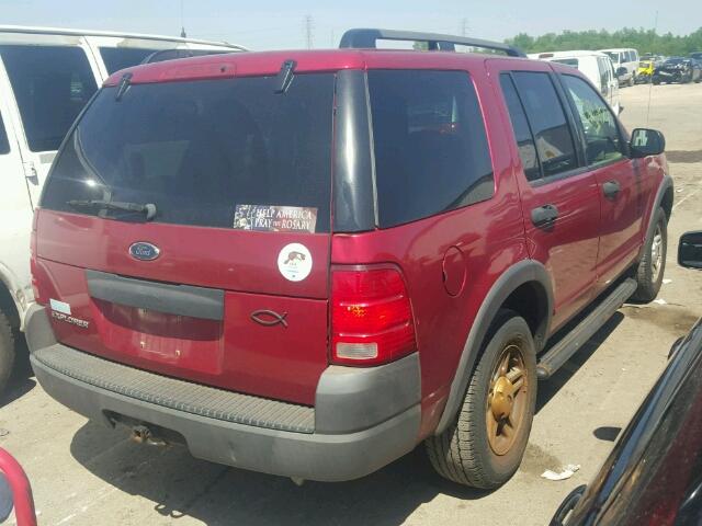 1FMZU72K63ZA31249 - 2003 FORD EXPLORER X RED photo 4