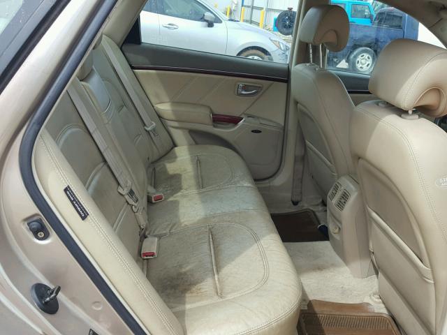 KMHFC46F16A123597 - 2006 HYUNDAI AZERA SE TAN photo 6