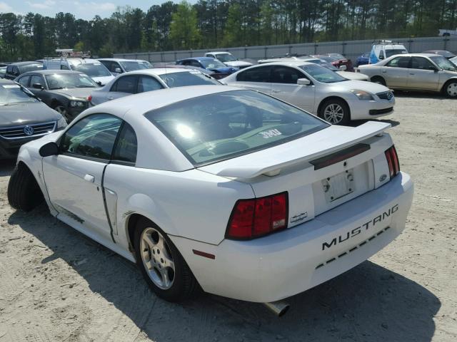 1FAFP40403F334312 - 2003 FORD MUSTANG WHITE photo 3