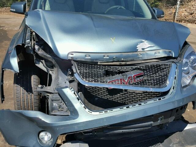 1GKLRMED5AJ129227 - 2010 GMC ACADIA SLT მწვანე ფოტო 9