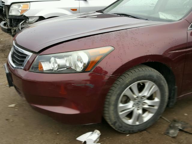 1HGCP26448A162378 - 2008 HONDA ACCORD LXP BURGUNDY photo 9