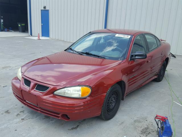 1G2NF52T61M640740 - 2001 PONTIAC GRAND AM S RED photo 2