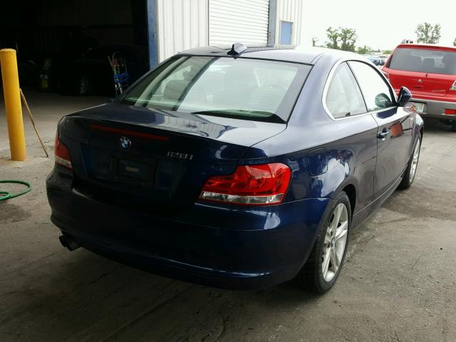 WBAUP7C55CVP22811 - 2012 BMW 128 I BLUE photo 4