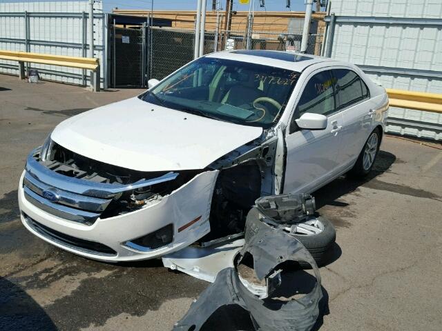 3FAHP0JG9CR225358 - 2012 FORD FUSION SEL WHITE photo 2