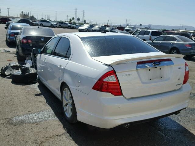 3FAHP0JG9CR225358 - 2012 FORD FUSION SEL WHITE photo 3